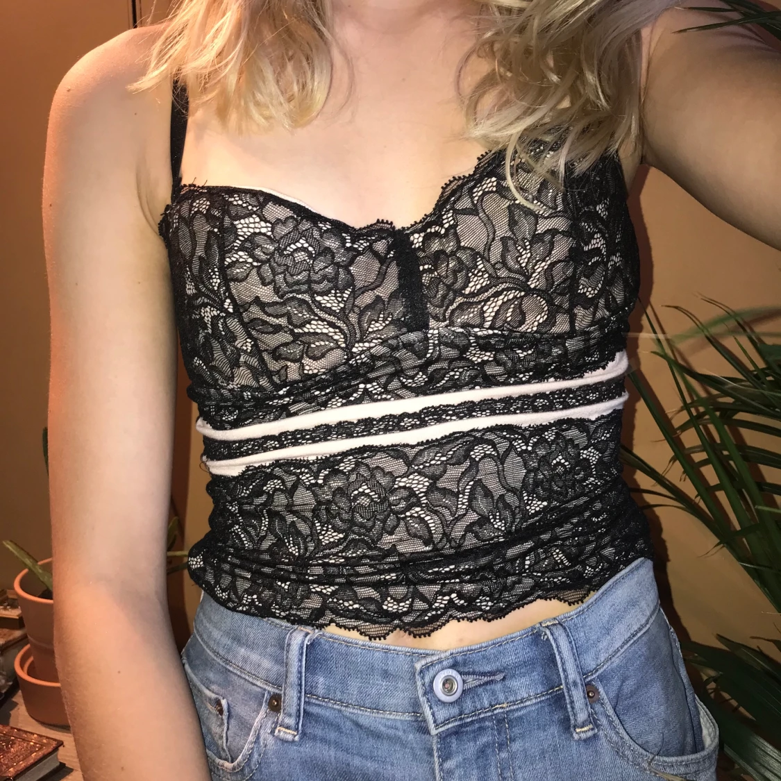 Vintage lacy topp - 91