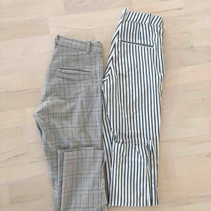  - Två par byxor från H&M. De randiga är storlek 34 och de rutiga är 36.  Byxorna kostar 80 kr styck, ej tillsammans 