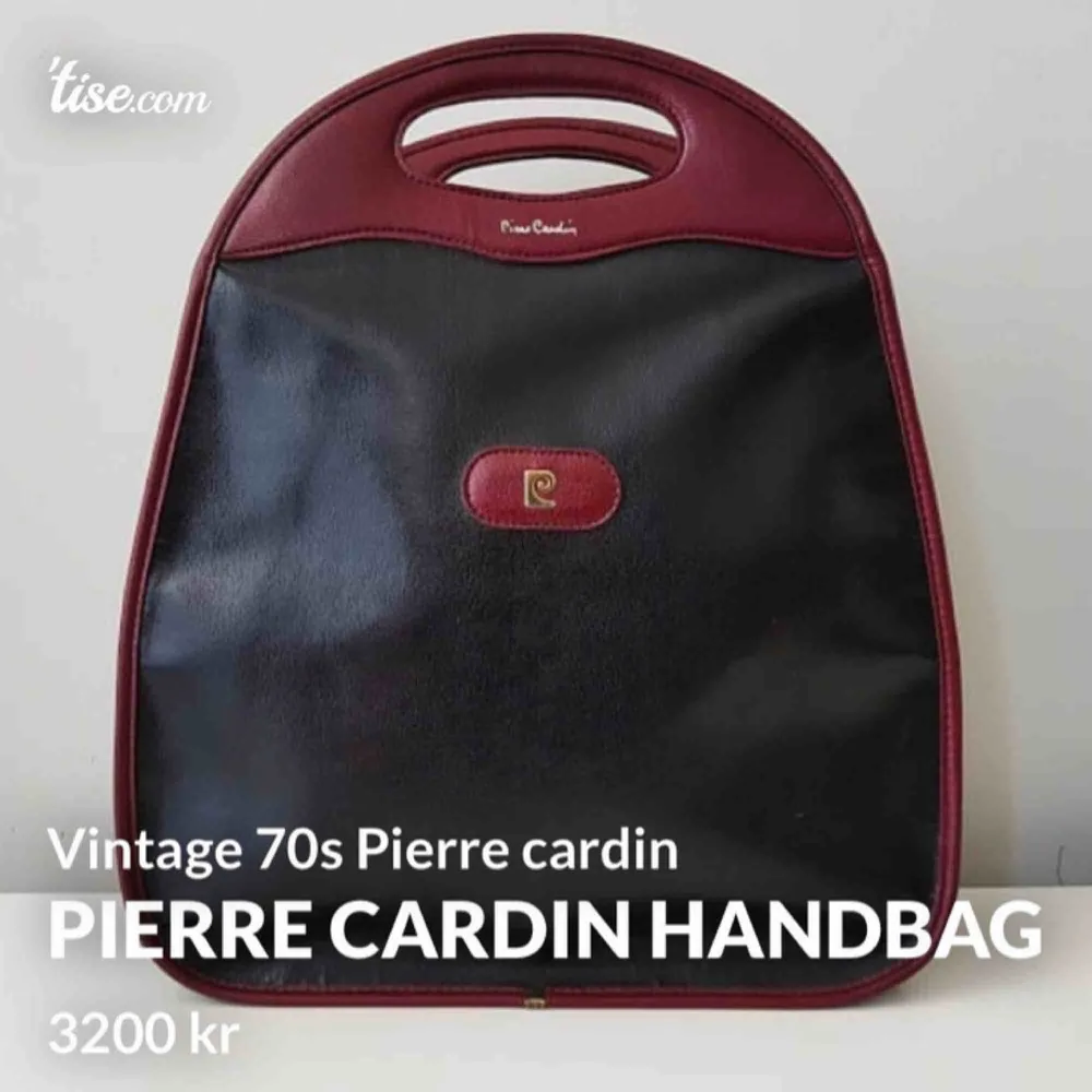  vintage från 70s Handväska totebag handbag by French designer Pierce Cardin #1970s. Väskor.