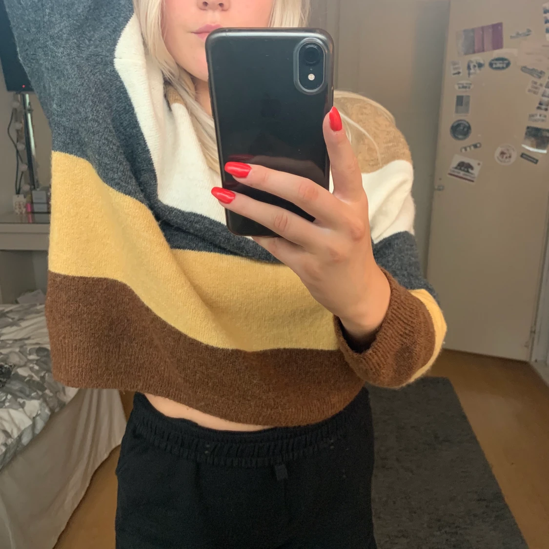 Mysig stickad tröja.