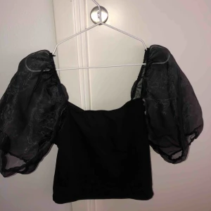  - Läcker topp med puffärmar som är genomskinliga 