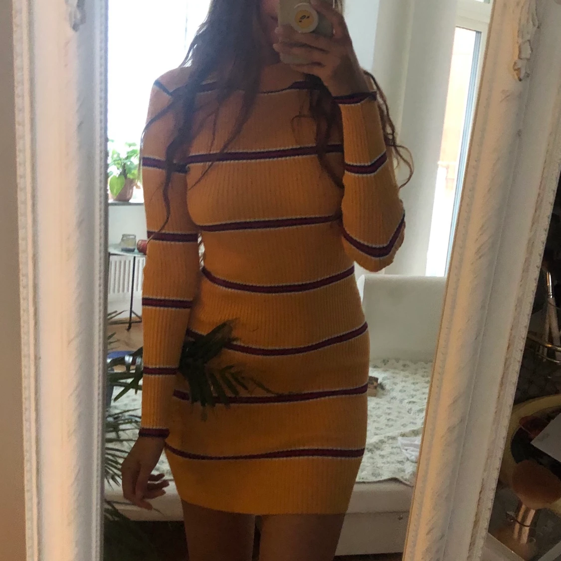 Gul bodycon-klänning - 91