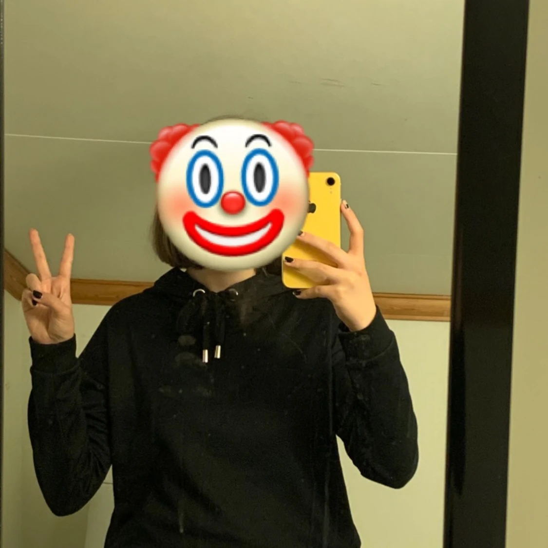 Svart hoodie strl XS - 90