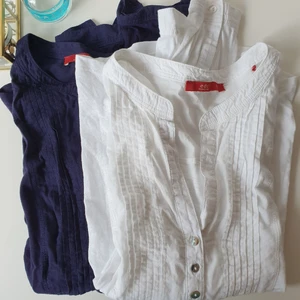 Fina blusar - Vit och mörkblå blusar i bra skick. En för 60 kr, två för 100 kr.