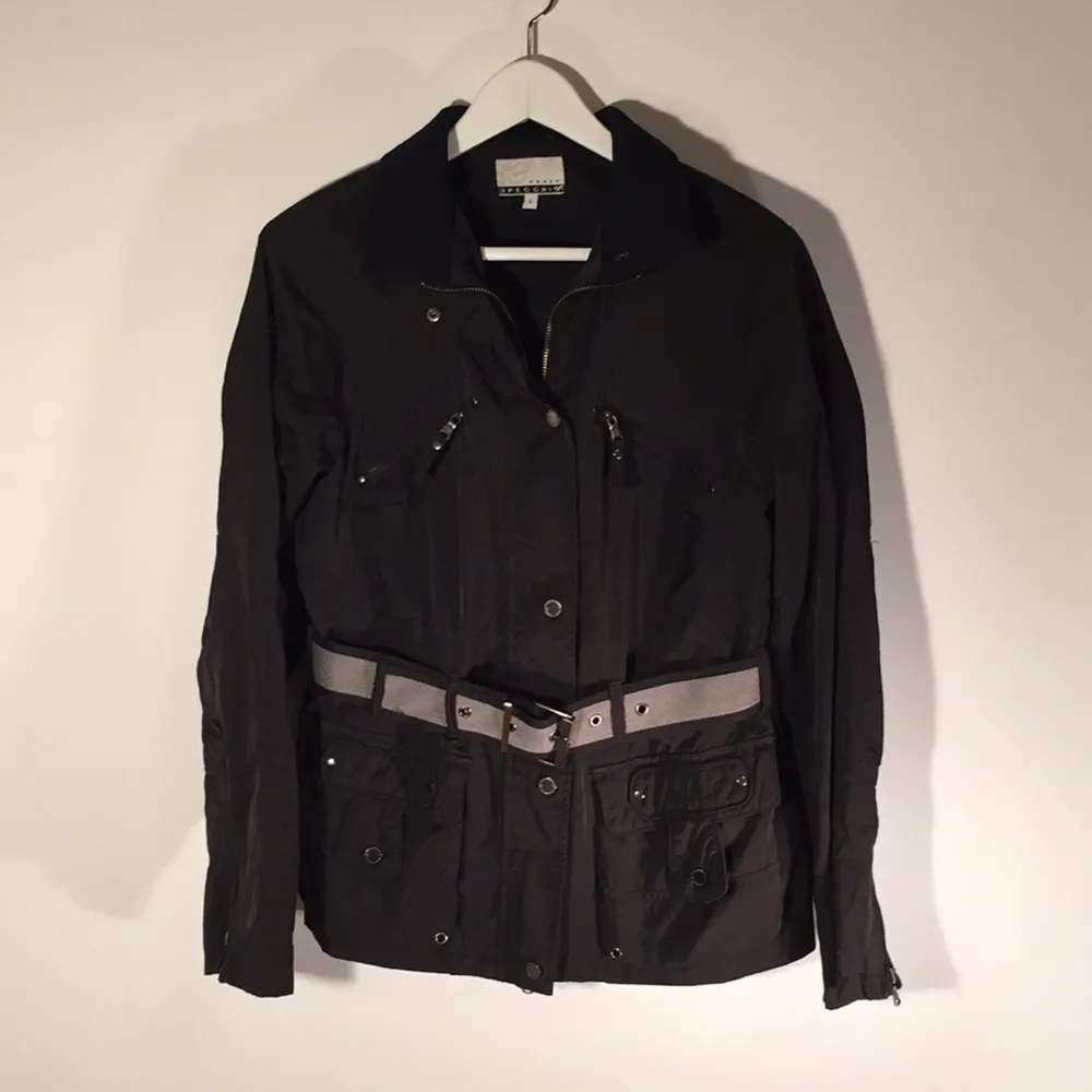 Black jacket for spring summer. Made in Italy. Jackor.