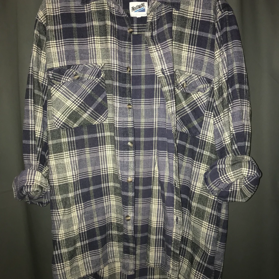 Blå vintageskjorta - 90