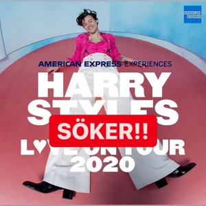 Söker Harry Styles biljetter  - Hej hej! Jag söker 1 eller 2 Harry Styles biljetter till hans konsert i Stockholm 1 mars 2021! Kontakta mig gärna privat om du eller någon du känner säljer ett par ❤️
