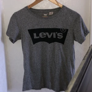 Levis grå t-shirt strl xs - Grå Levis t-shirt med mörkgrått Levis tryck på framsidan. Ganska bra skick, inte använt mycket alls.  Frakt 44kr