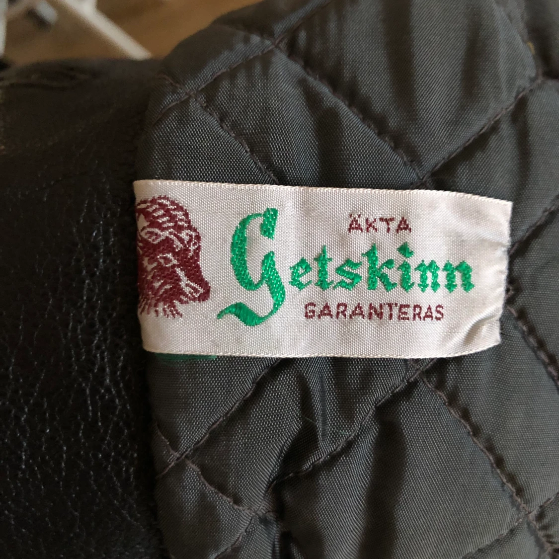 Oversized äkta skinnjacka  - 90