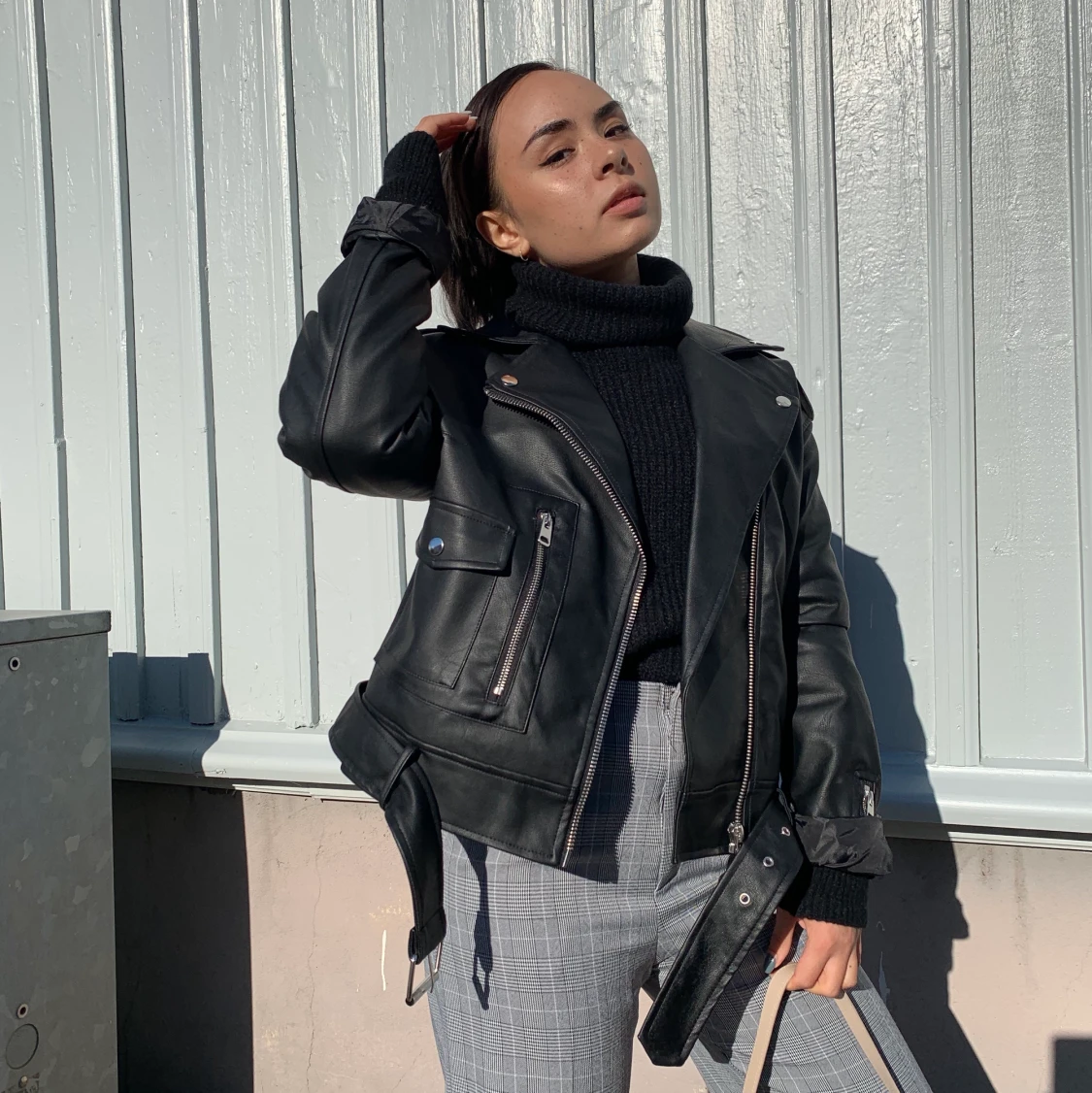 Oversized skinnjacka