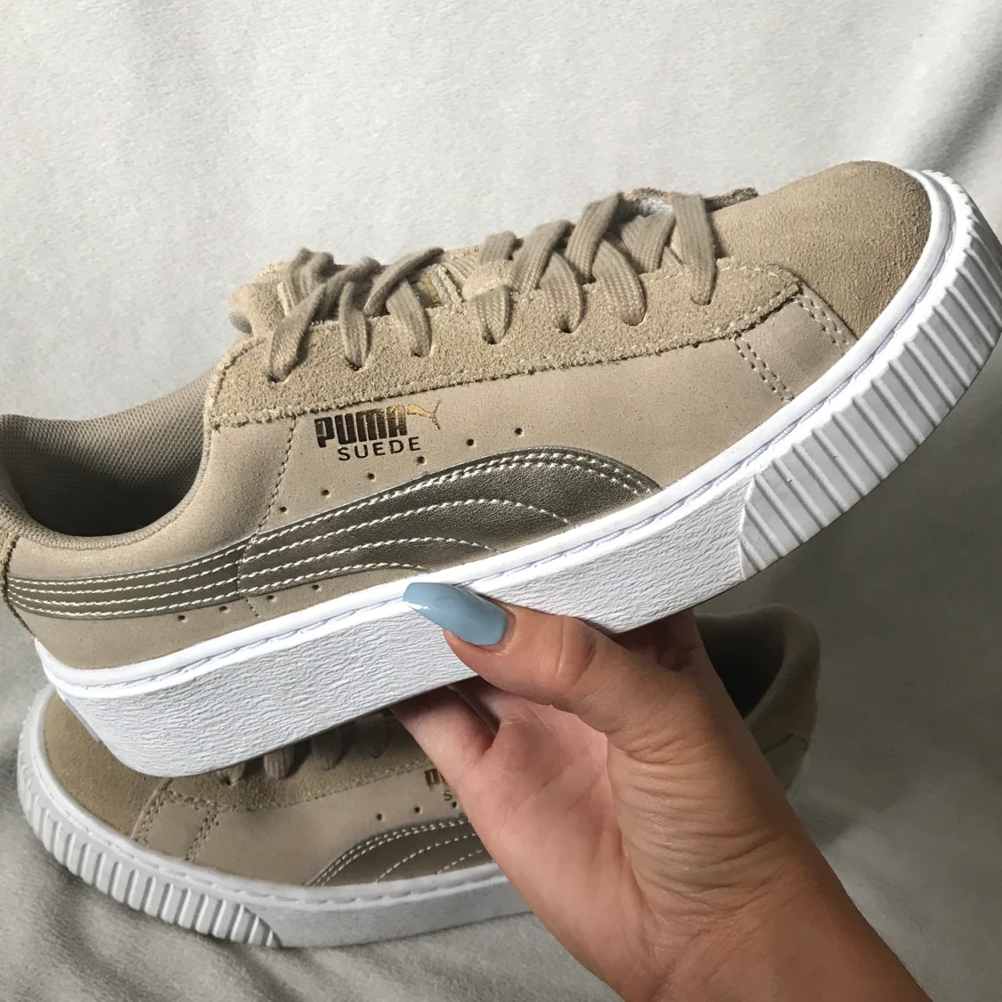 Puma, i mocka, hög sula, strl 37,5