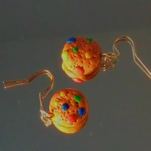 handmade m&m cookie earrings  - I've made these earrings by myself! / shipping 15kr 