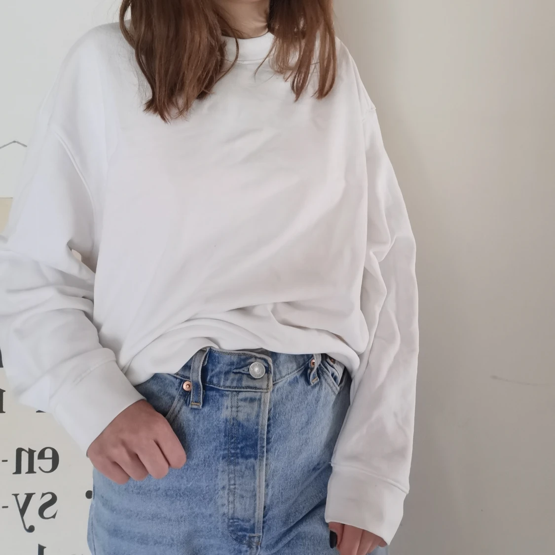 Vit sweatshirt  - 91