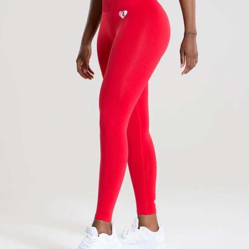 Womens best tights/leggings red. Power seamless leggings. Storlek XS, använda fåtal gånger så i bra skick.. Jeans & Byxor.