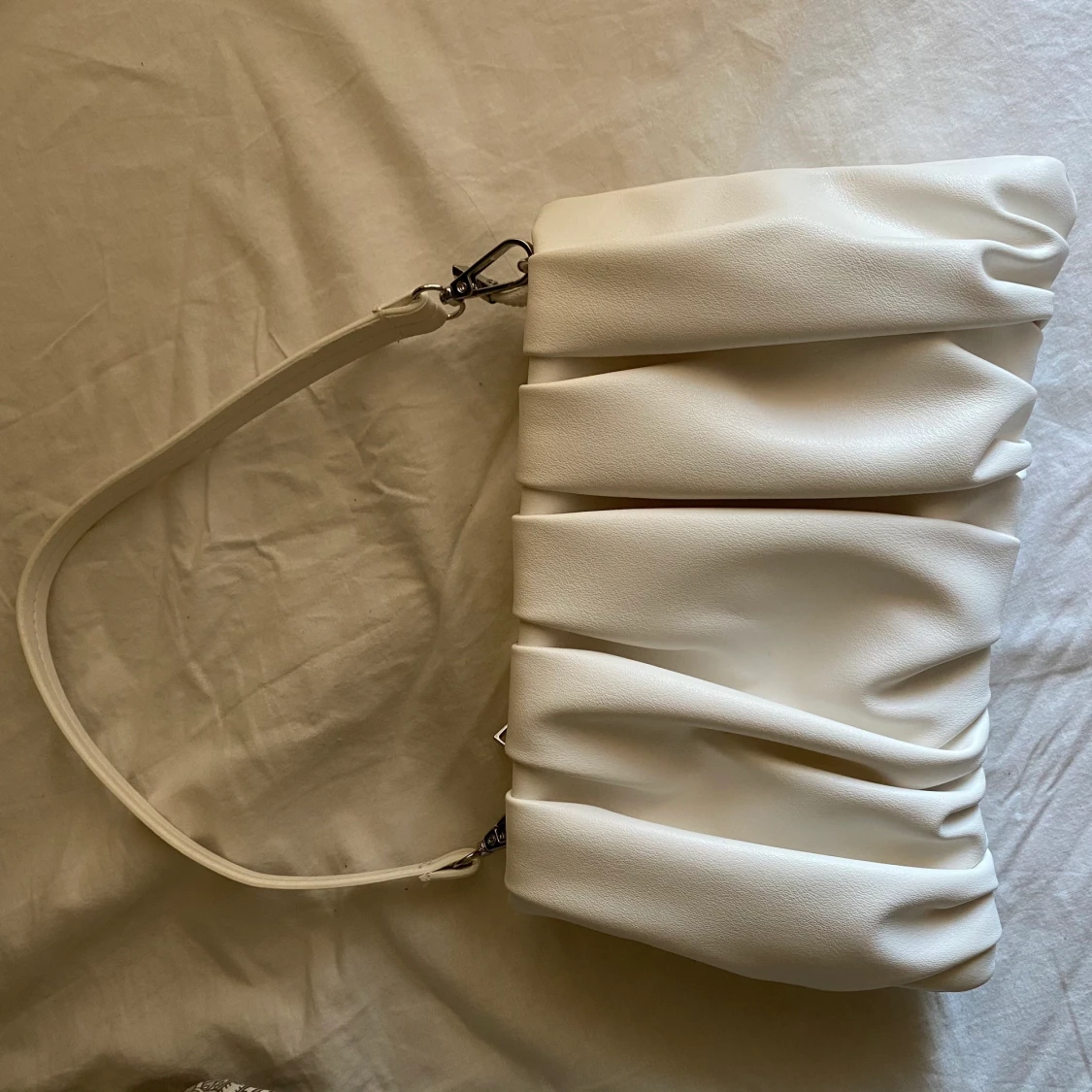 Vit handväska läder - 90