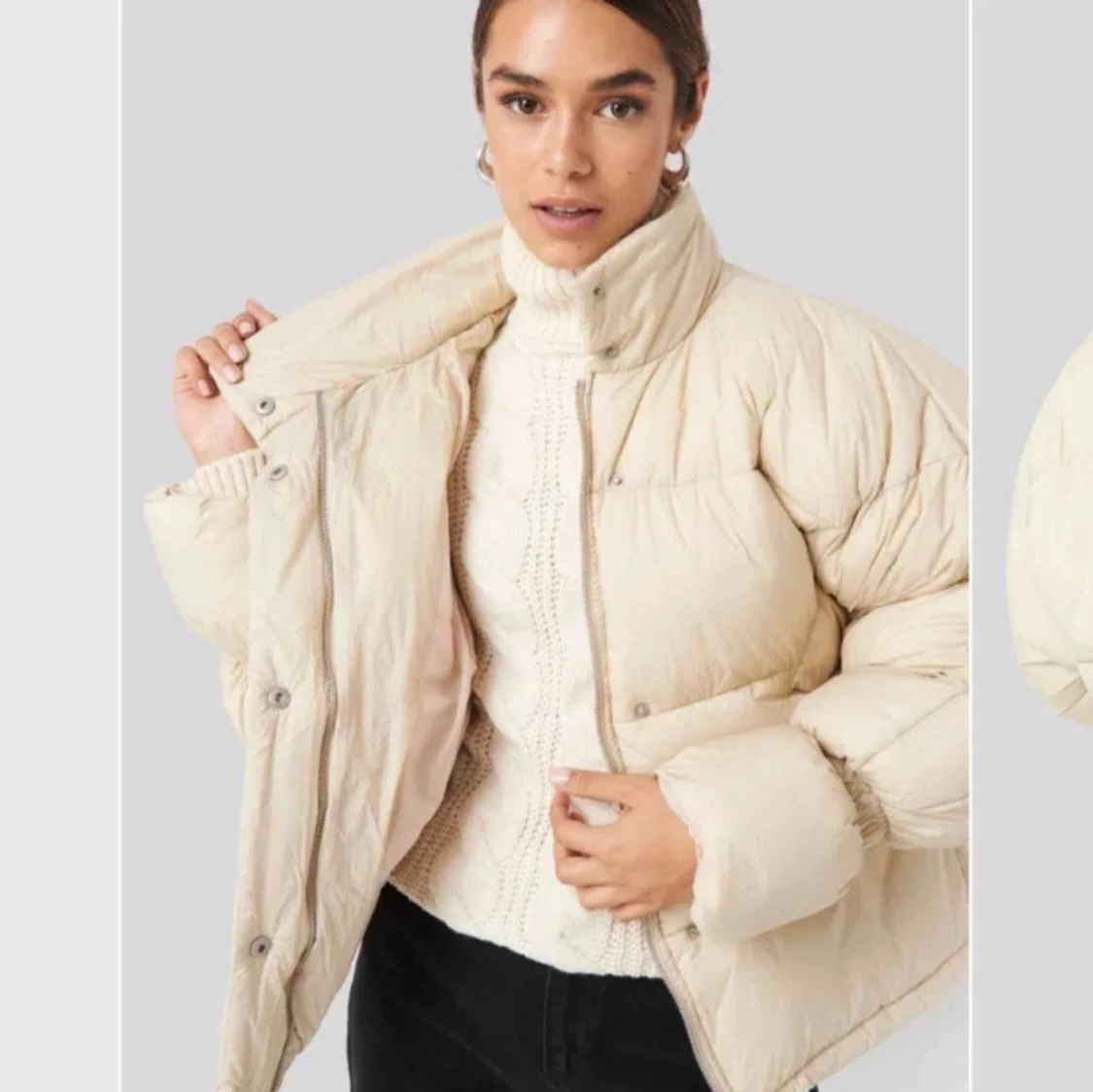 Beige pufferjacket - 90