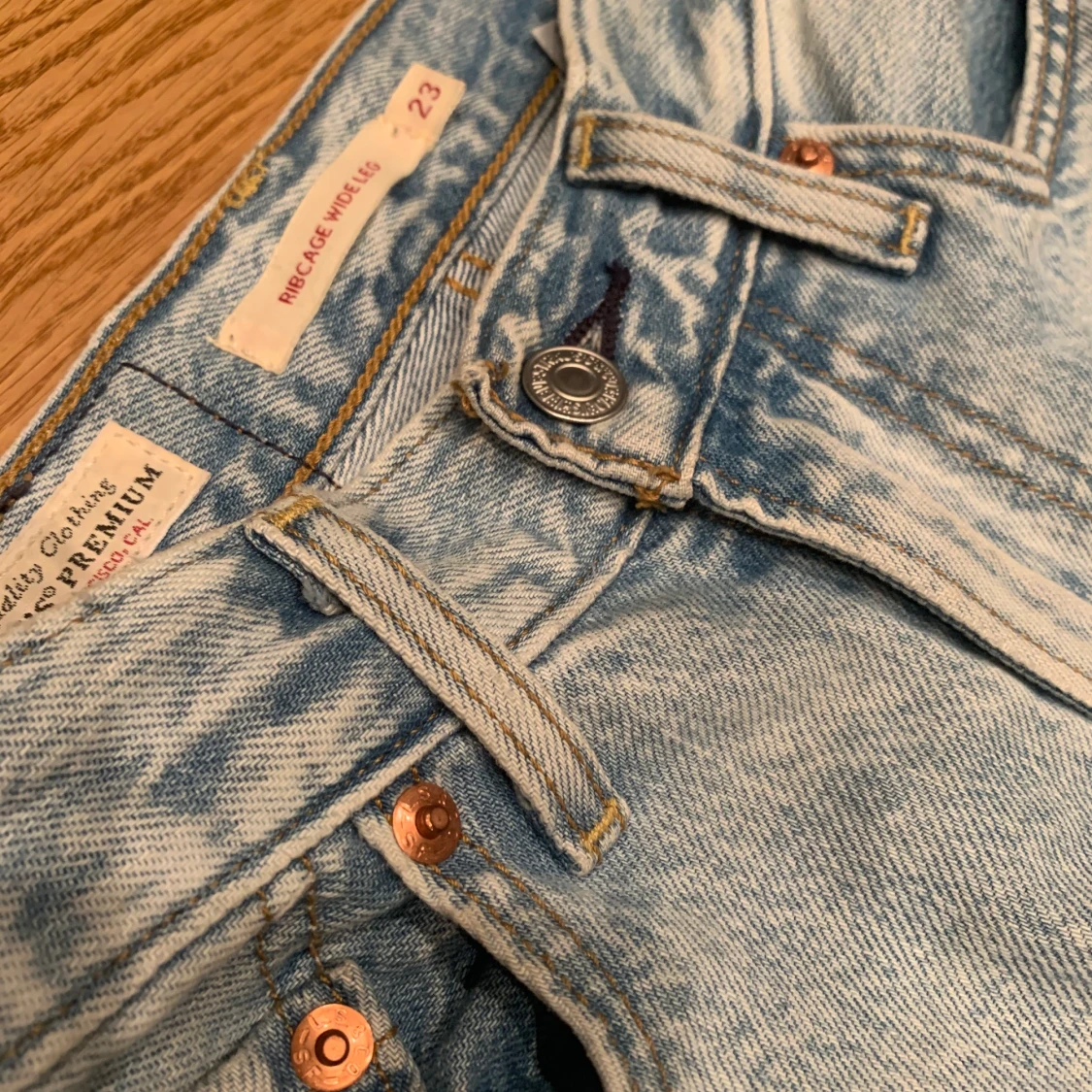 Levis Jeans blå, ribcage wide leg - 91