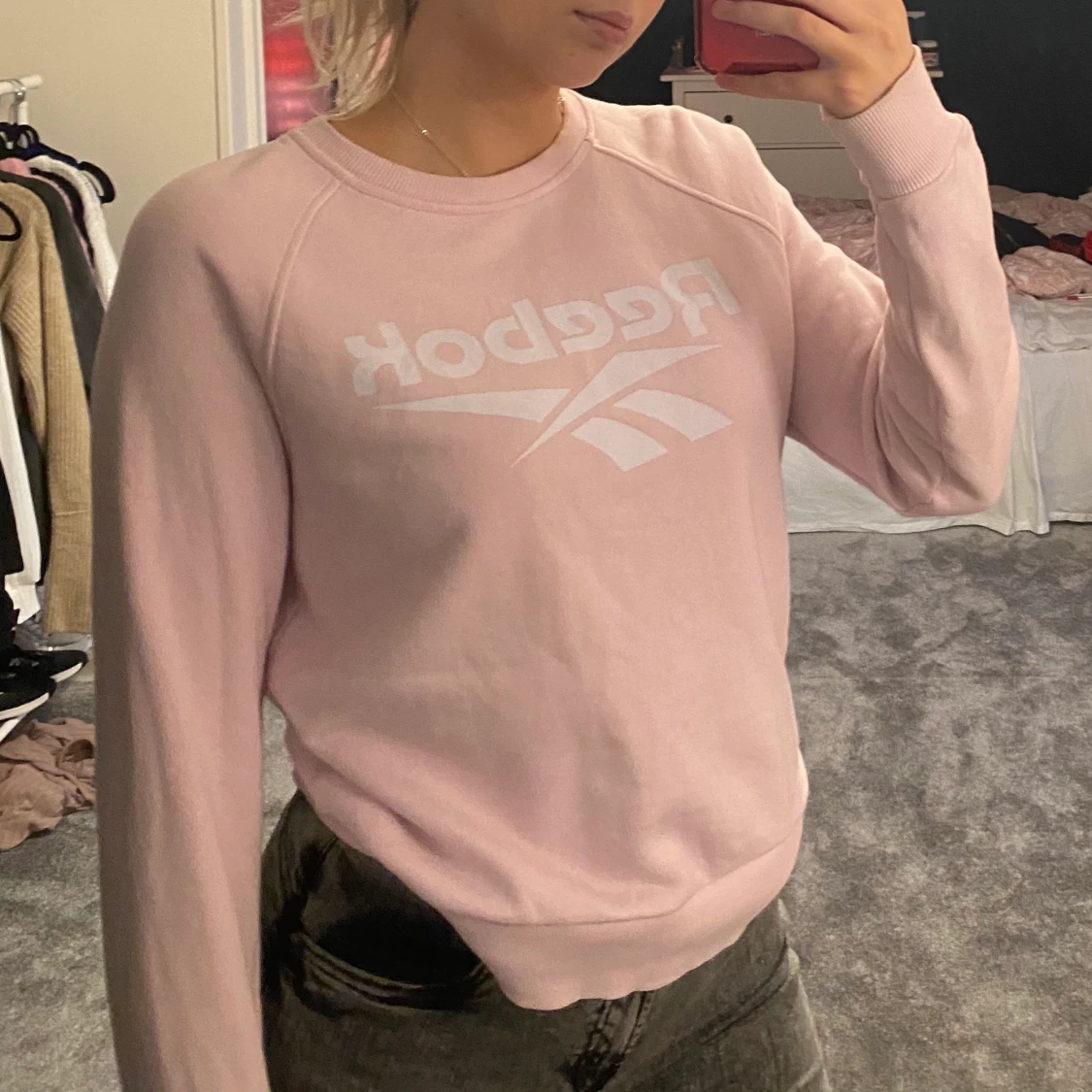 Rosa Reebok tröja storlek S - 90