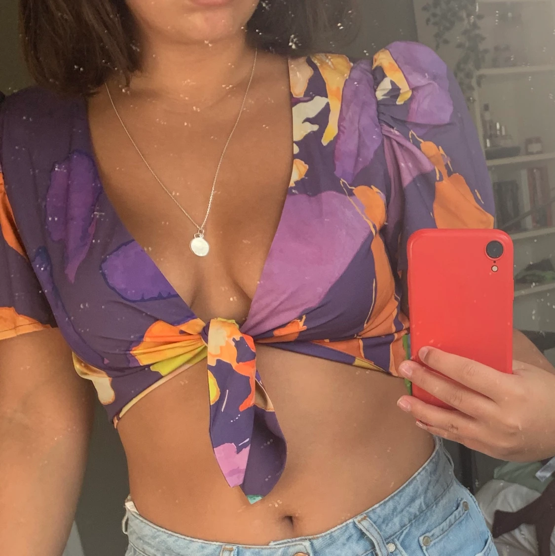 Nakd tied front blouse