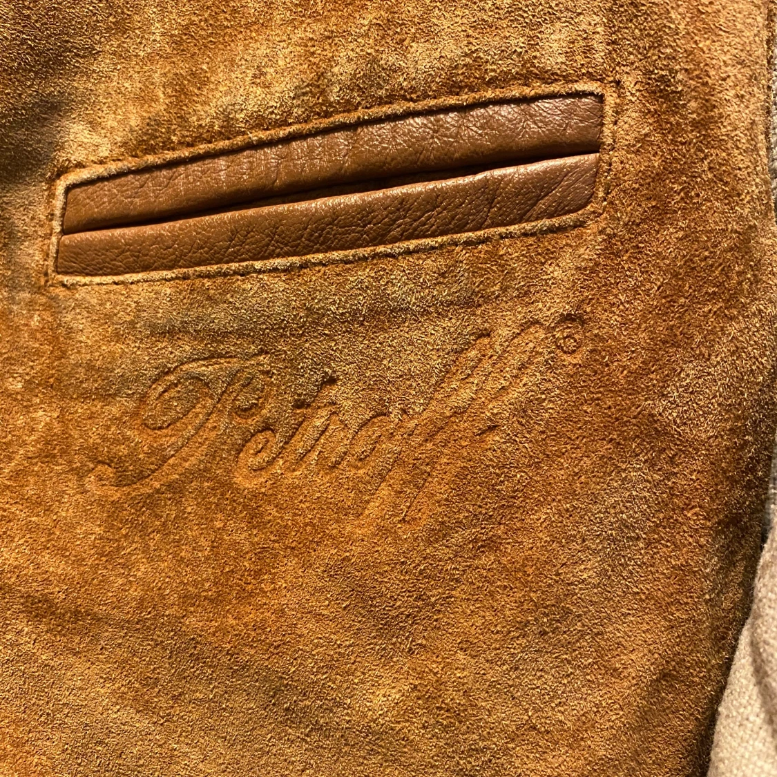 100% äkta mocka jacka, strl. 36 - 90