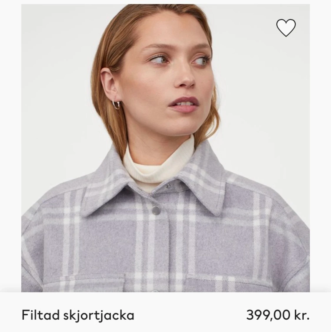 Filtad skjortjacka ljusgrå - 91