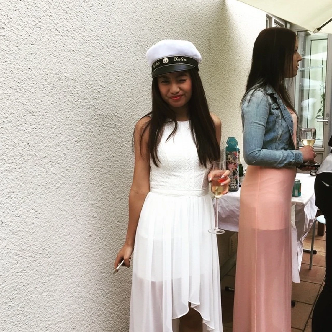 Jättefin vit klänning - 90