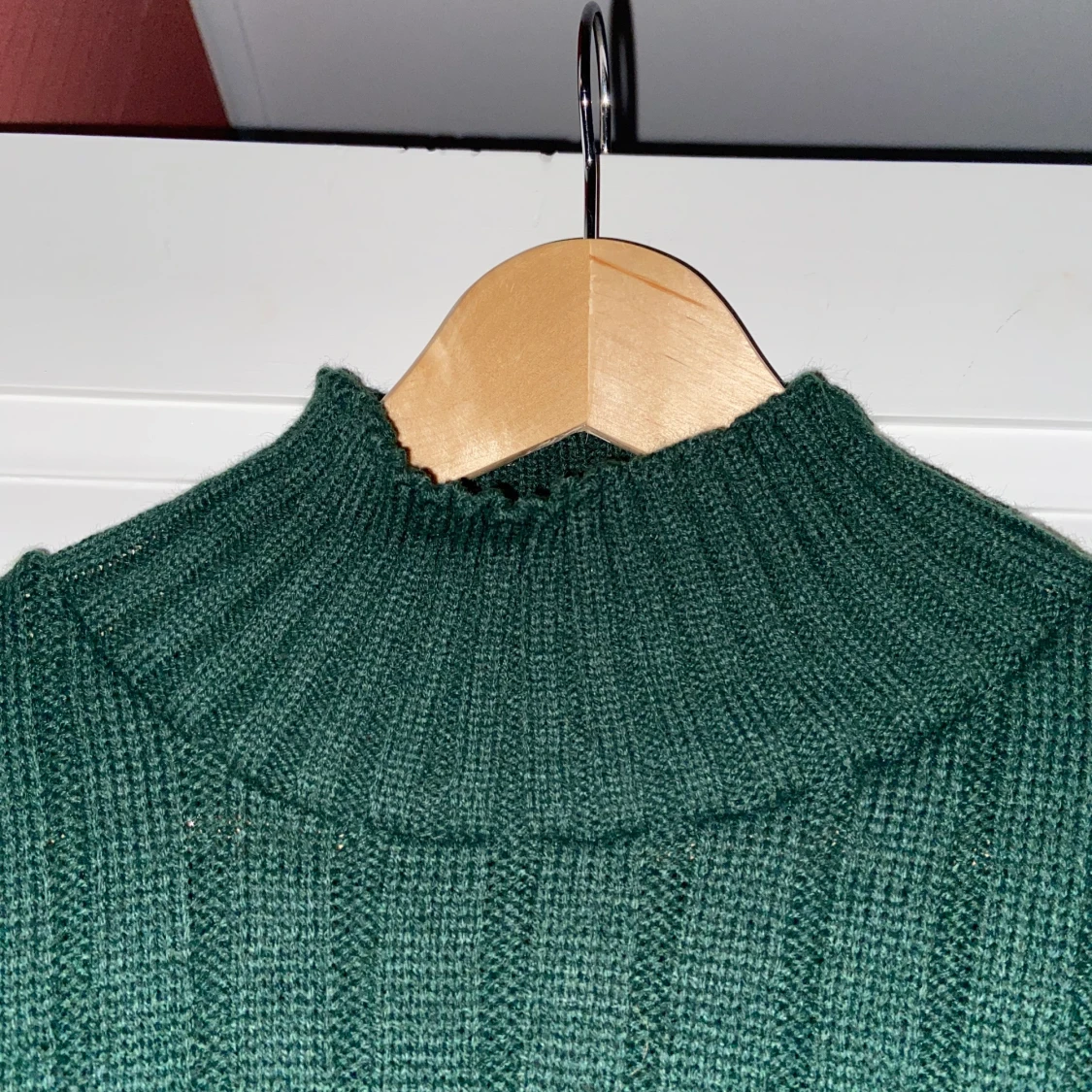 Grön stickad tröja - 90