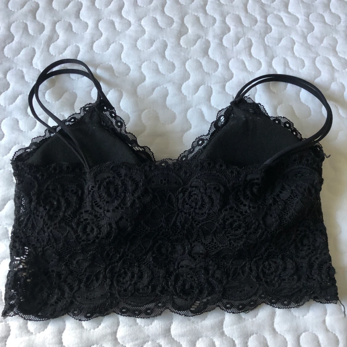 Svart mysigt Bralette  - 91