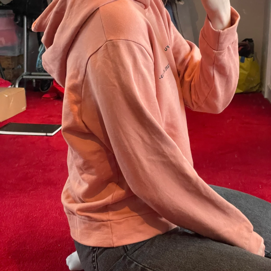 Oversized hoodie med stor luva - 91