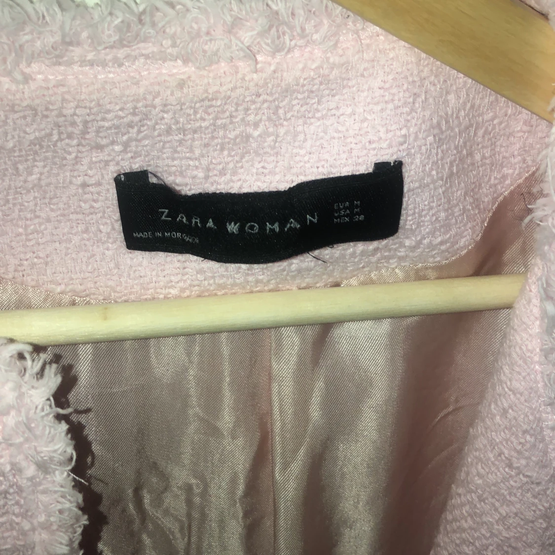 Rosa stickad (tweed) kappa från zara - 91