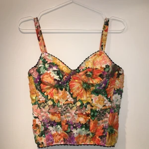  - Unik korsett/linne med påsydda paljetter 💓 i bomull 💓 storlek S 