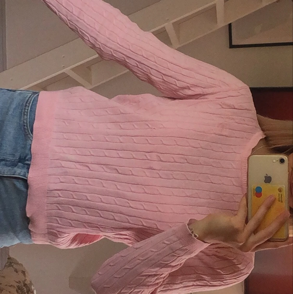 Kabel stickad tröja - 90