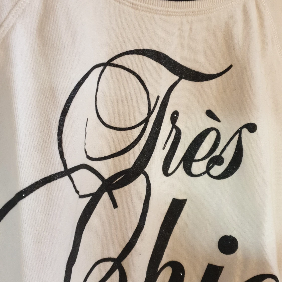 Tröja med glitter text 💖 - 91