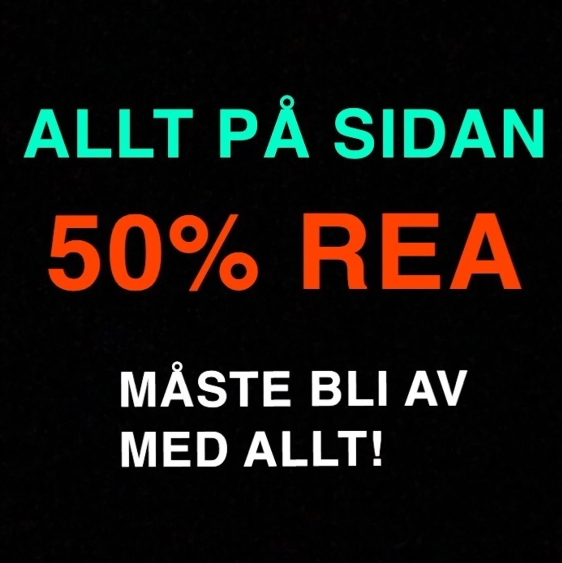 HALVA PRISET PÅ ALLT!!!!!