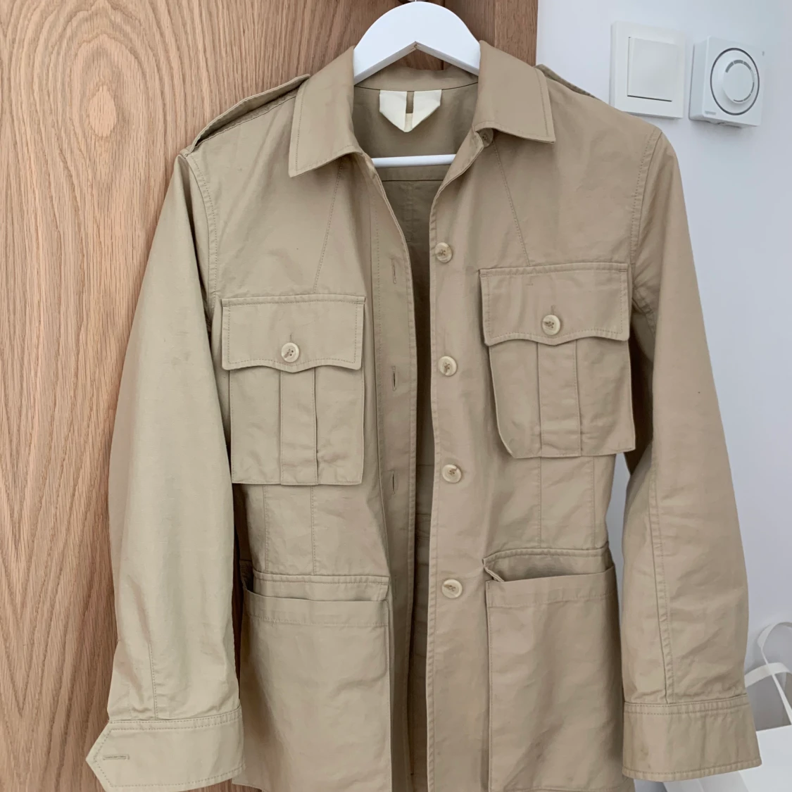 Army jacket i beige, Strl XS/S