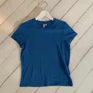 Super söt blå t-shirt från &Otherstories. Använd ett par gånger men i super bra skick. Köpt för 200kr. Passar folk mellan 160-170cm, något kortare elelr något längre spelar ingen roll. Hör gärna av dig så snabbt som möjligt vid intresse!