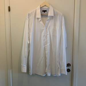 Dressman Skjorta, vit, bomull och polyster 