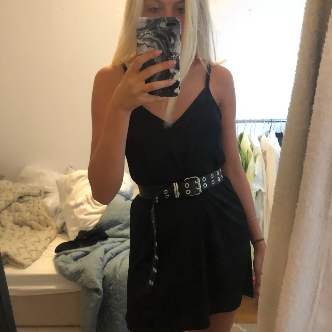 Svart slip-in dress  - 90