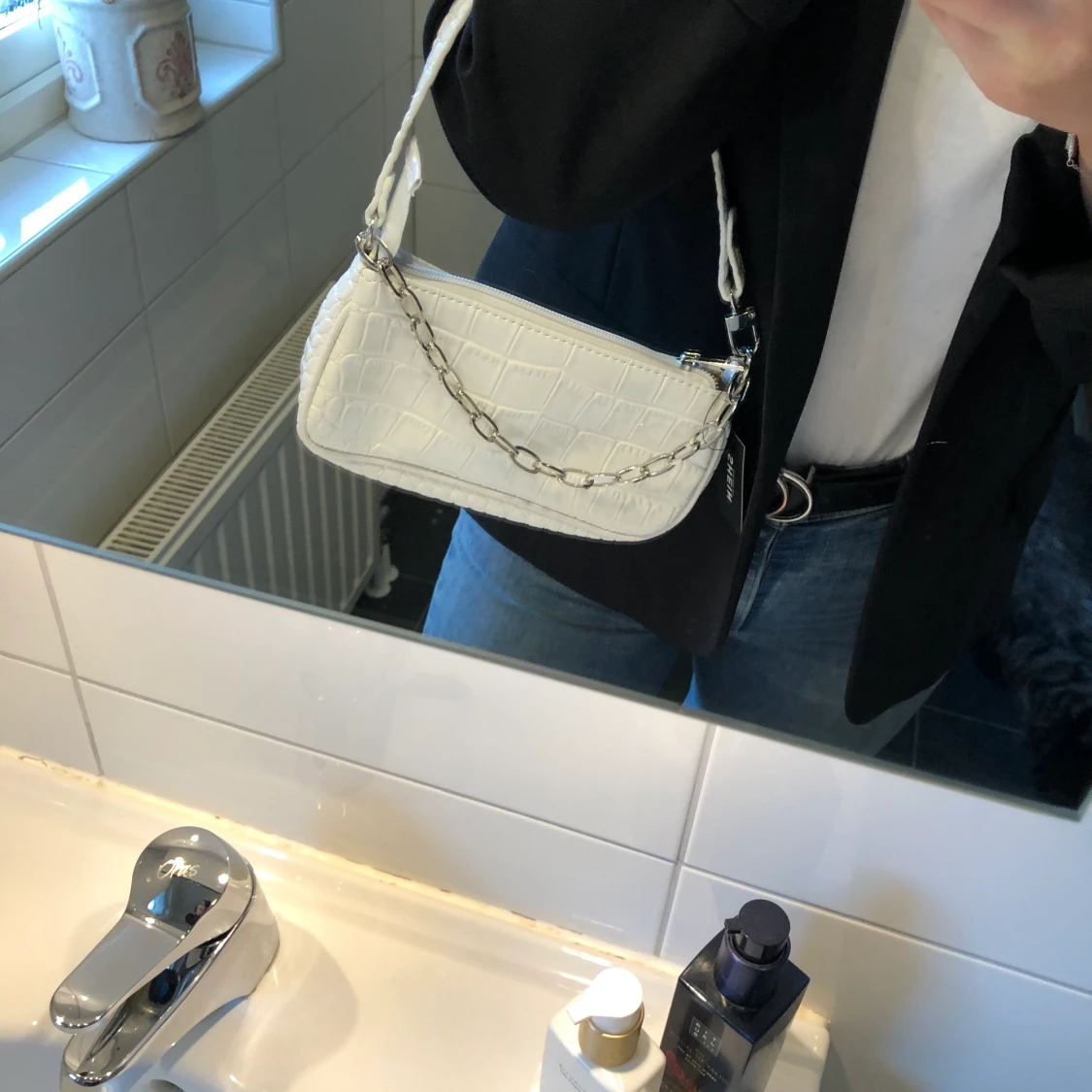 Vit croc väska - 91