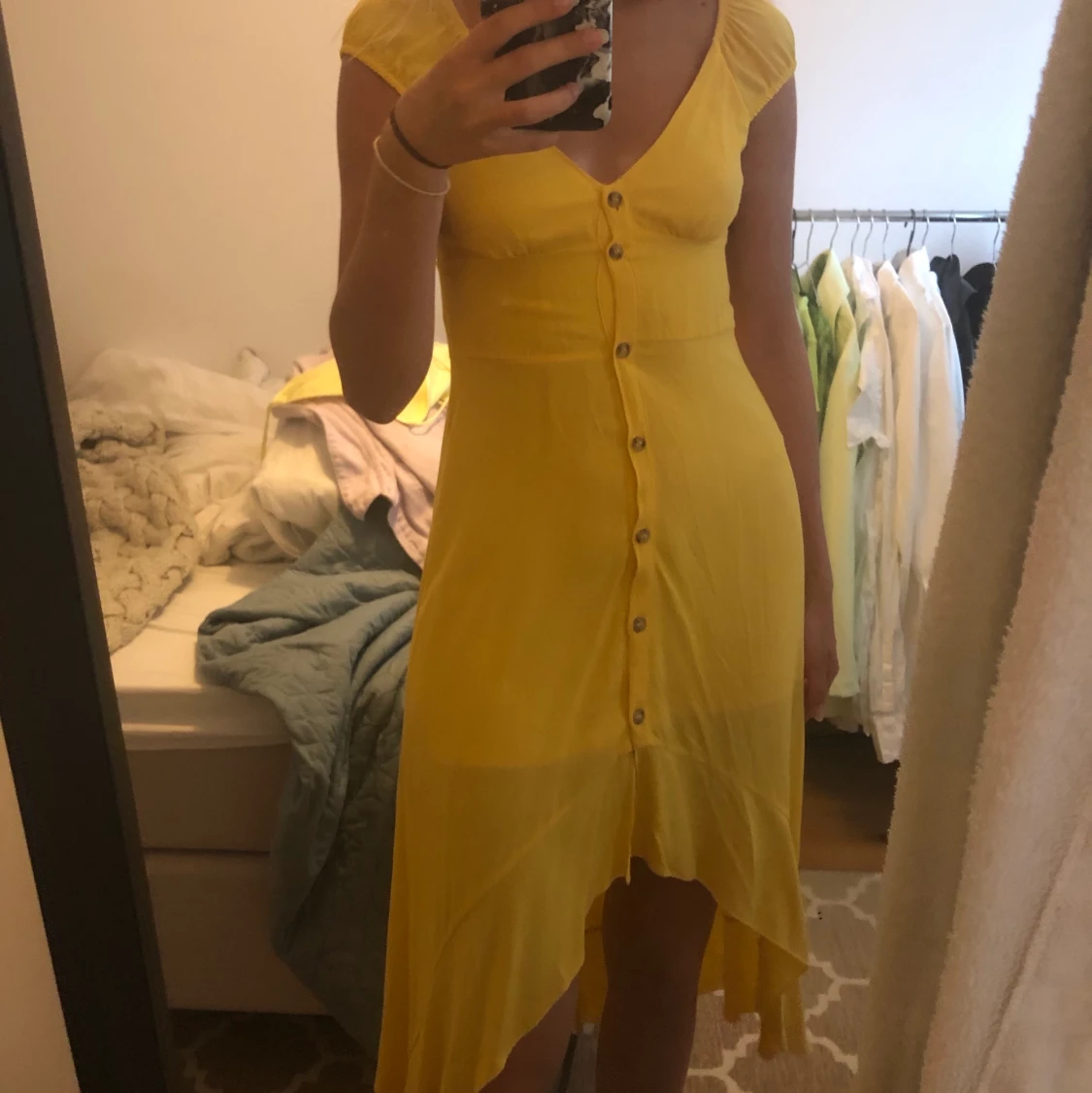 Gul långklänning strl 36 - 90