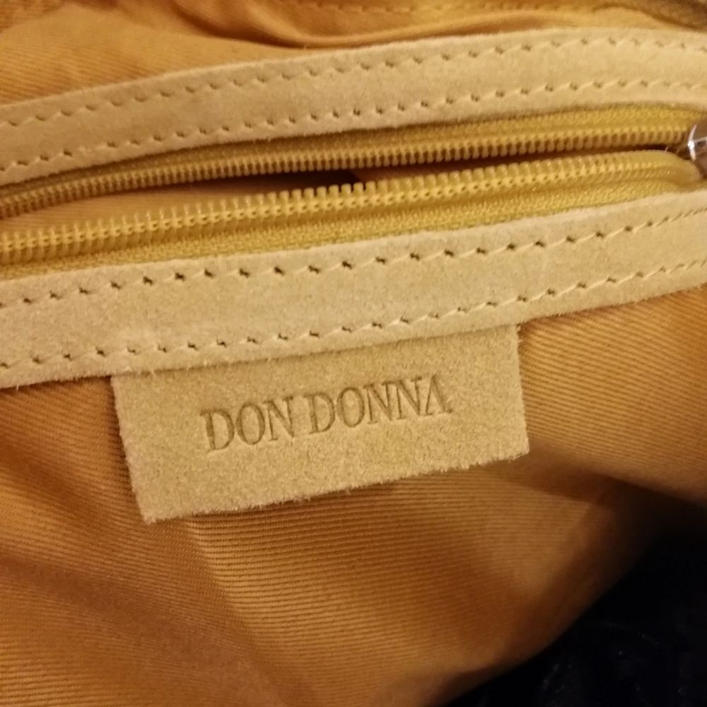 Don Donna väska, mörk gul, suede | Plick Second Hand