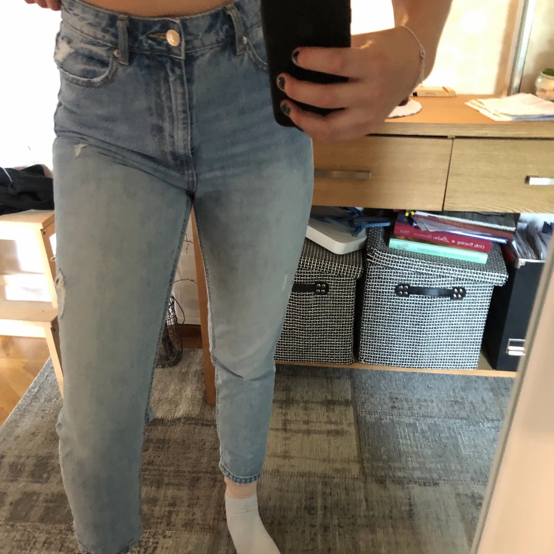 Ljus-blåa Byxor ifrån Vero Moda 