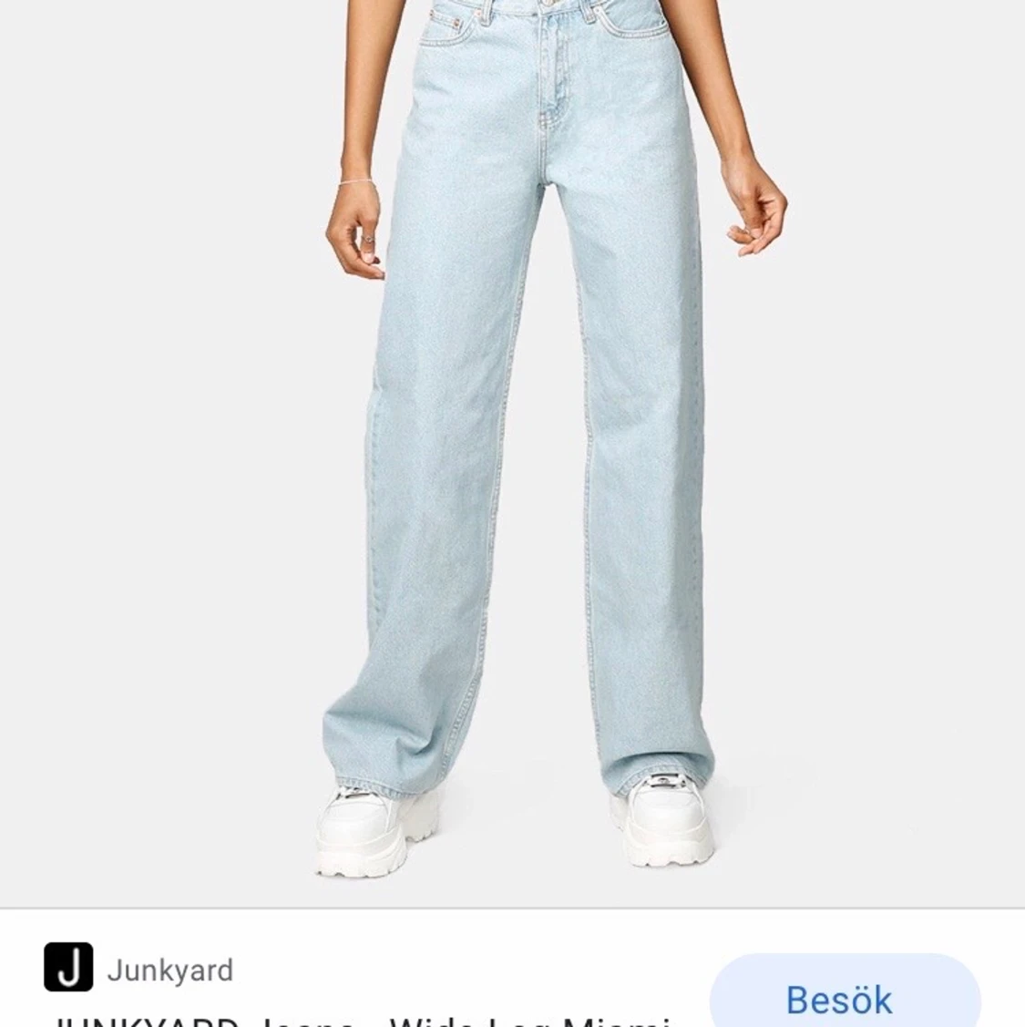 Oandvända wide jeans