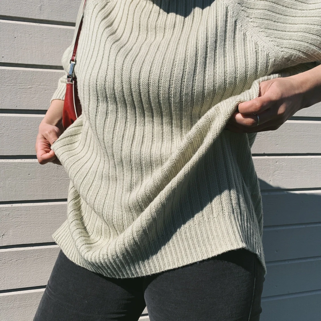 Stickad tröja oversize - 90