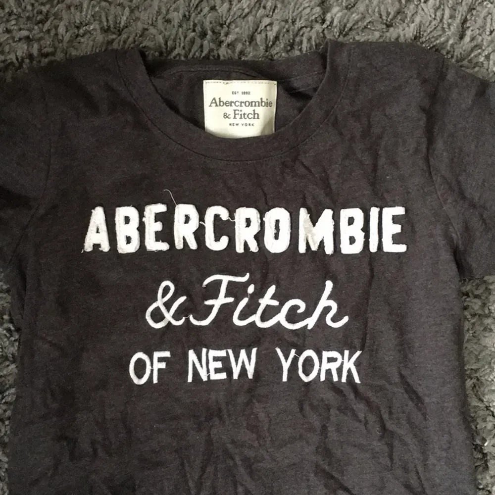 Mörkgrå T-shirt från abercrombie and fitch. . T-shirts.