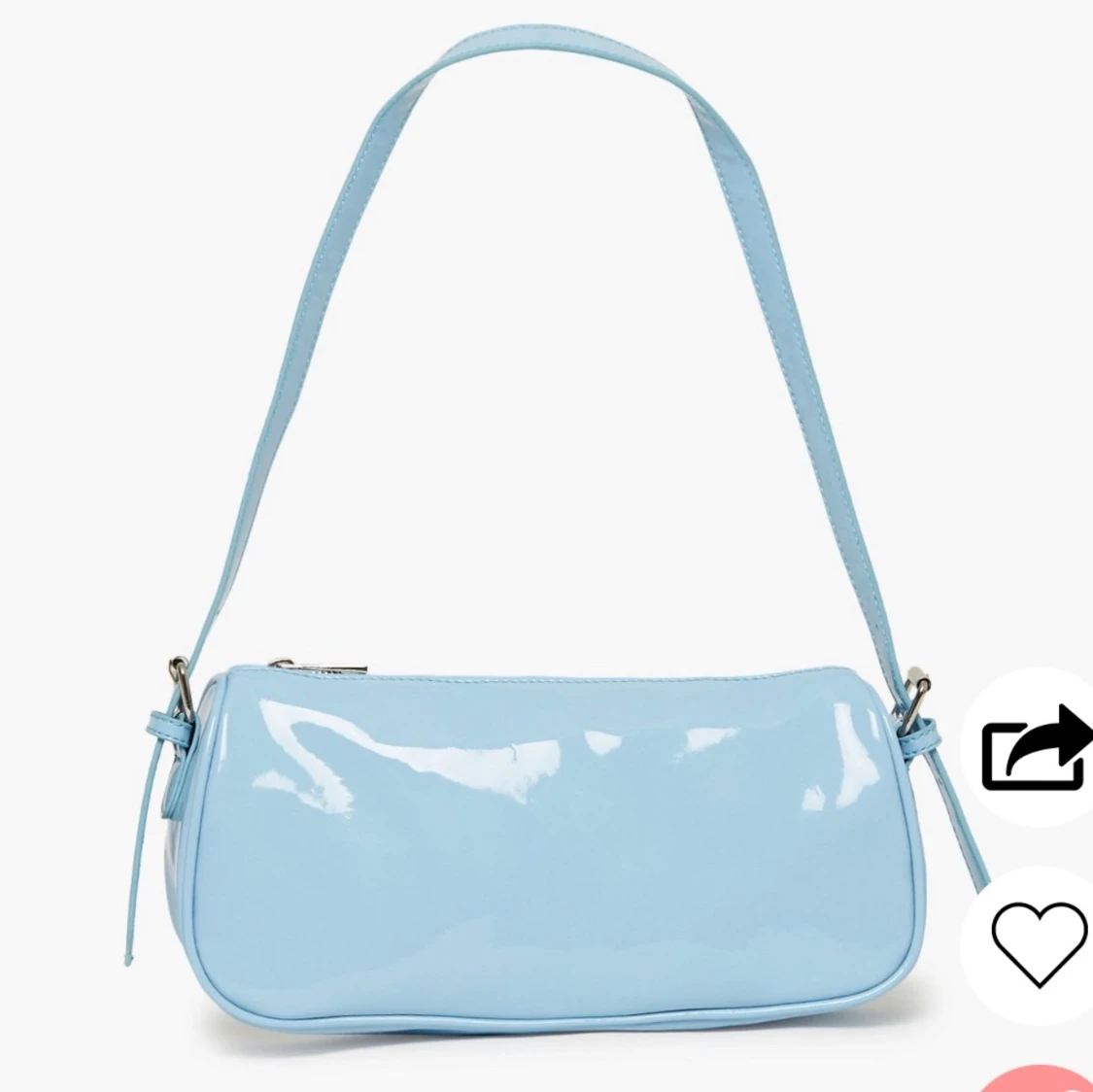 Blå lack-väska från Nelly, slutsåld 