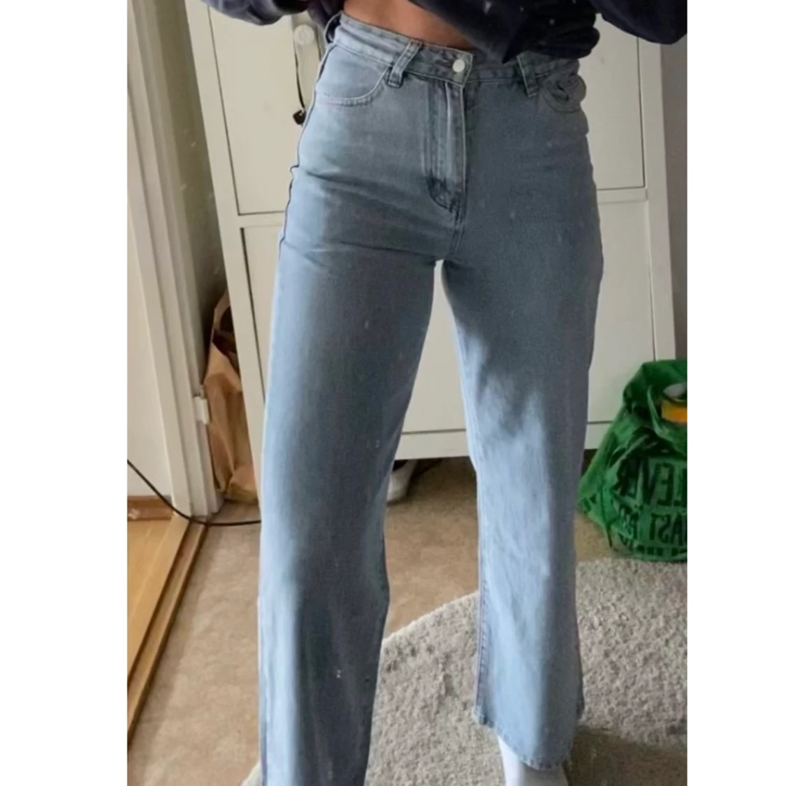 Blåa vida jeans  - 90