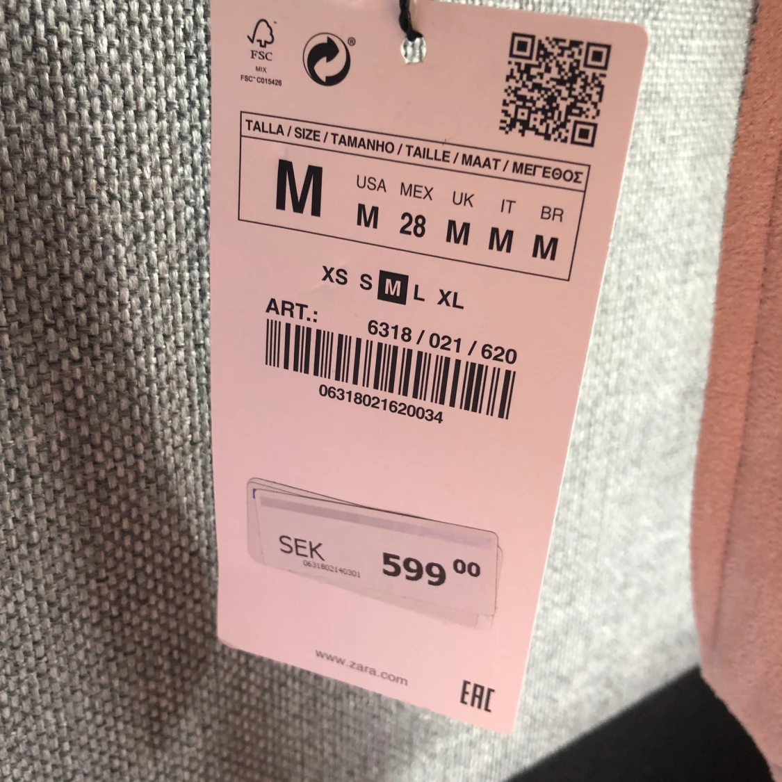 Ljusrosa jacka från Zara  - 90