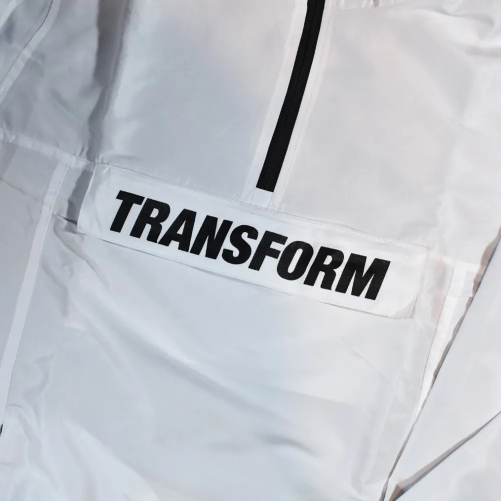 Transform Anorak/windbreaker. Brand new, from last season. Size L (unisex), white. Baggy fit.  Water resistant (10k). . Jackor.