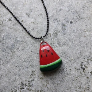  - super cute handmade watermelon necklace head 